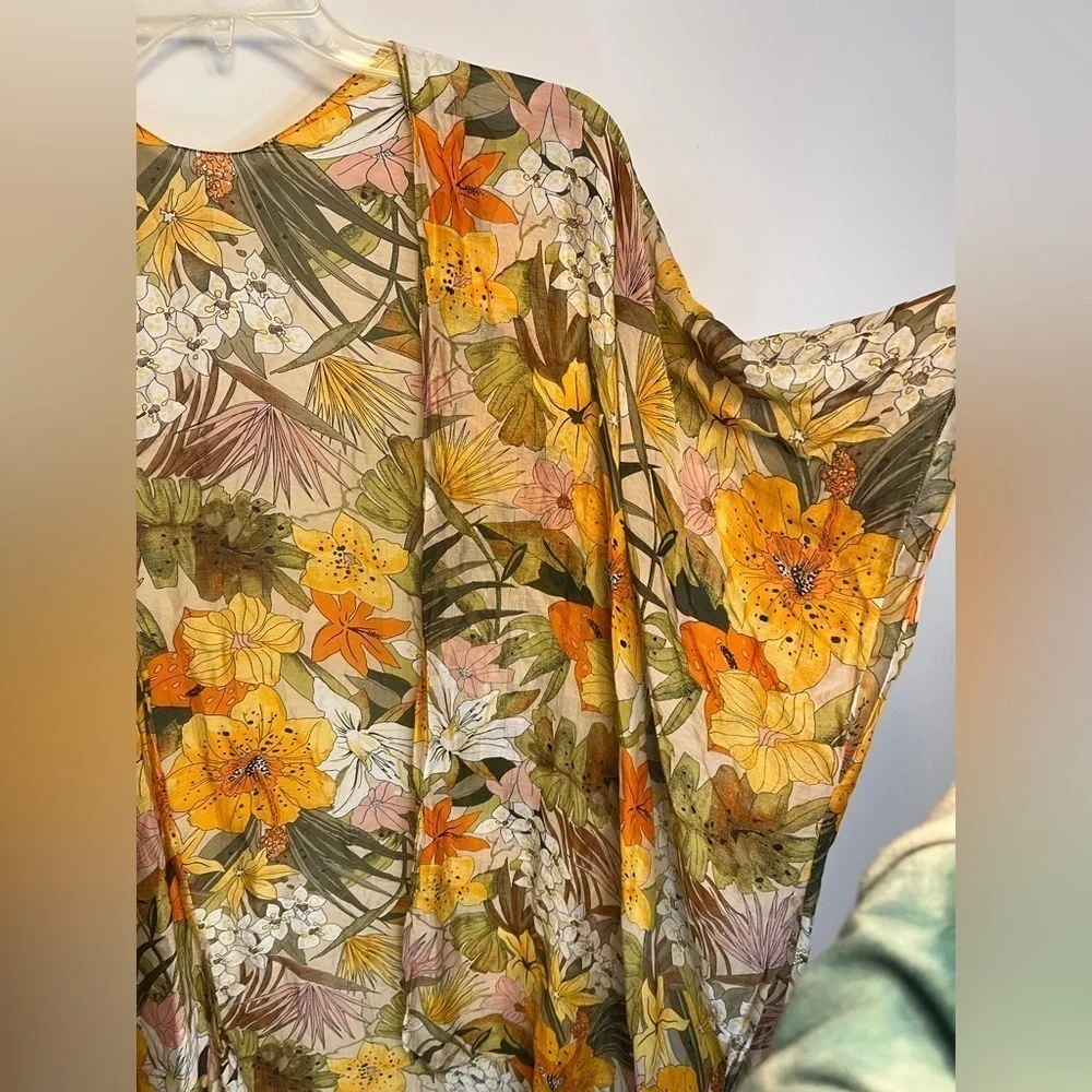 Macchia Di Ruggine Floral Kimono Citrus Colors